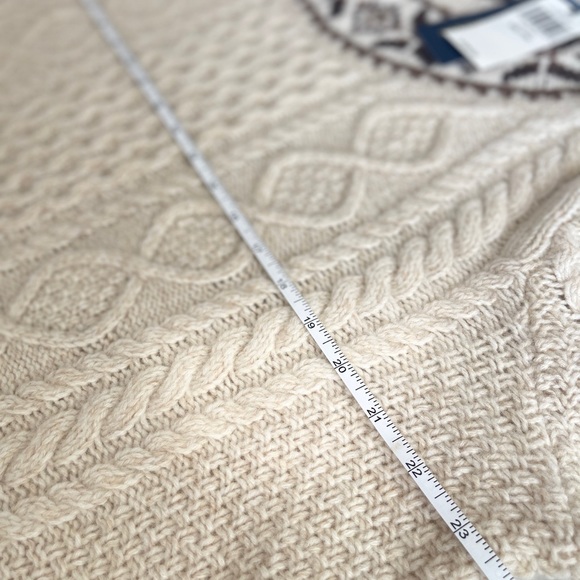 Polo Ralph Lauren 100% Wool cable knit pattern thick crewneck sweaters - Picture 7 of 9